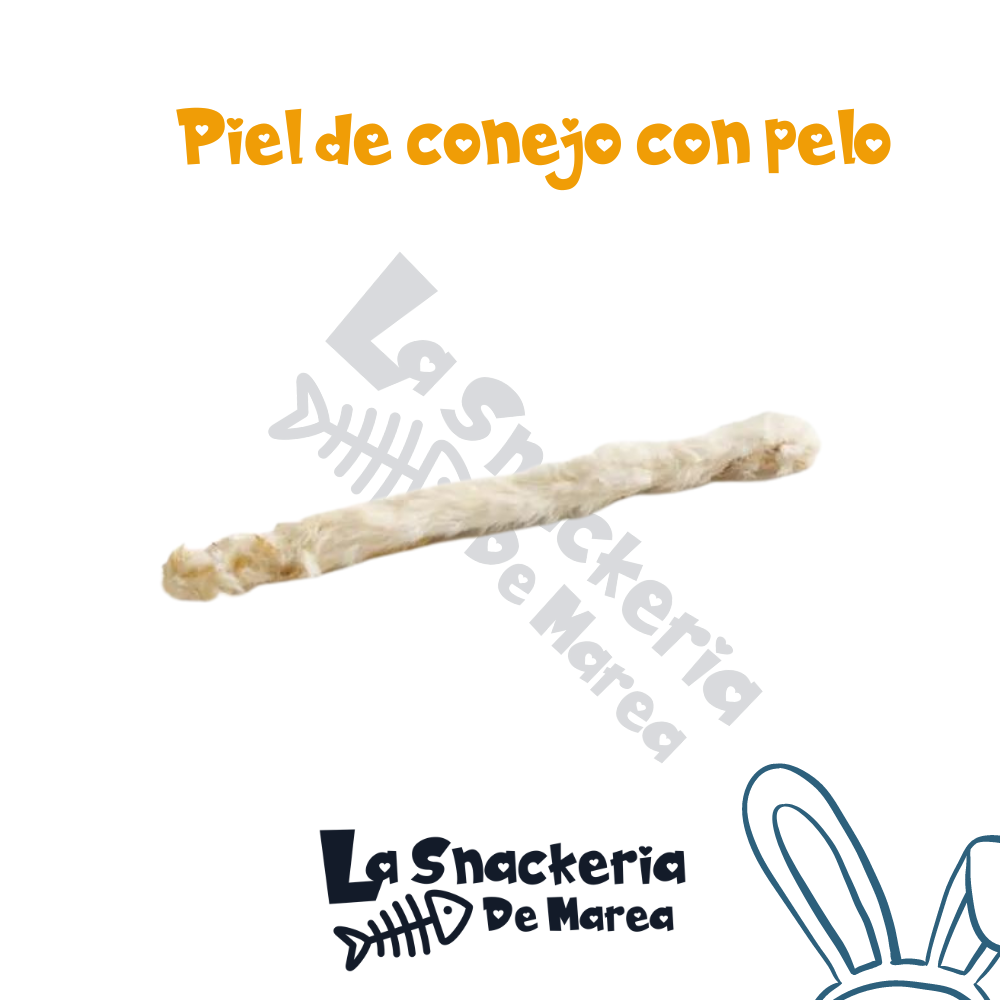 PIEL DE CONEJO CON PELO (UNIDAD 50CM)