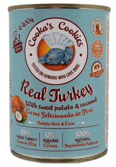 COMIDA HUMEDA REAL TURKEY COOKAS COOKIES 400GR