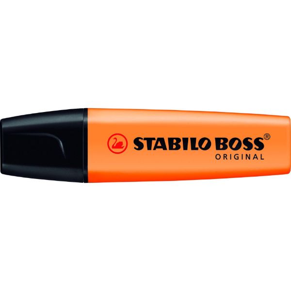 MARCADOR FLUORESCENTE NARANJA STABILO BOSS