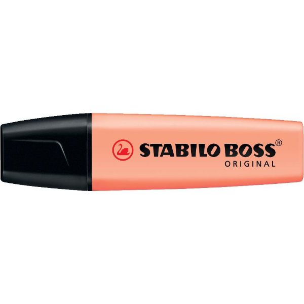 MARCADOR FLUORESCENTE MELOCOTÓN STABILO BOSS