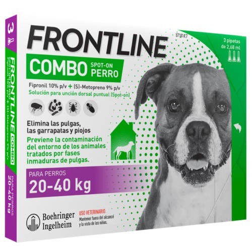 Frontline Combo Spot On Perros 20-40 Kg 3 pipetas