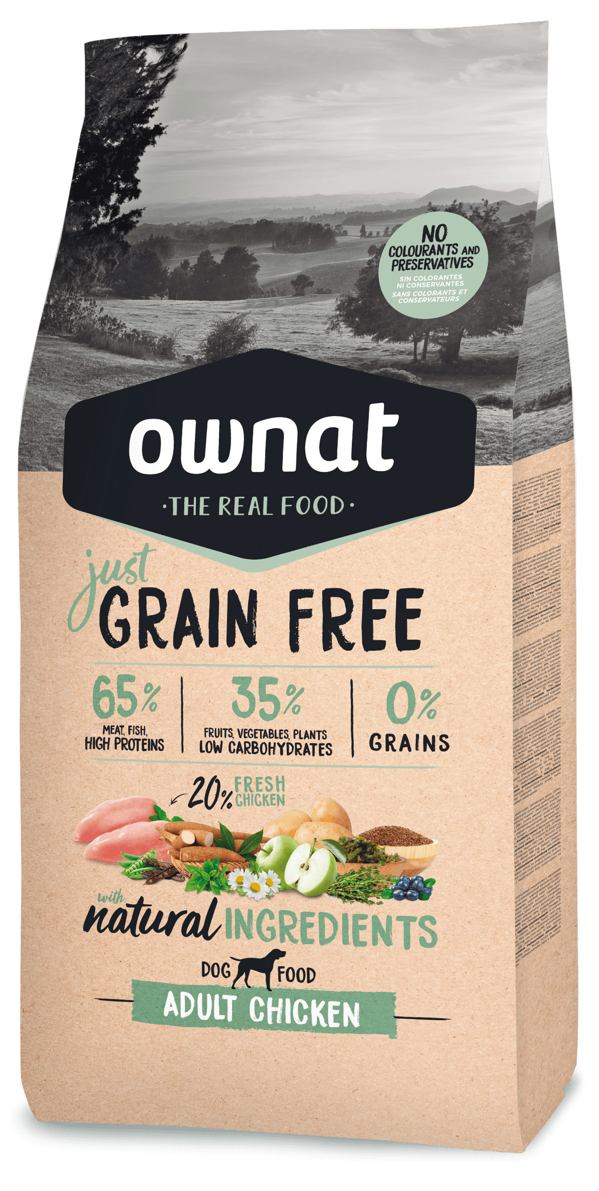 OWNAT JUST GRAIN FREE POLLO 14KG