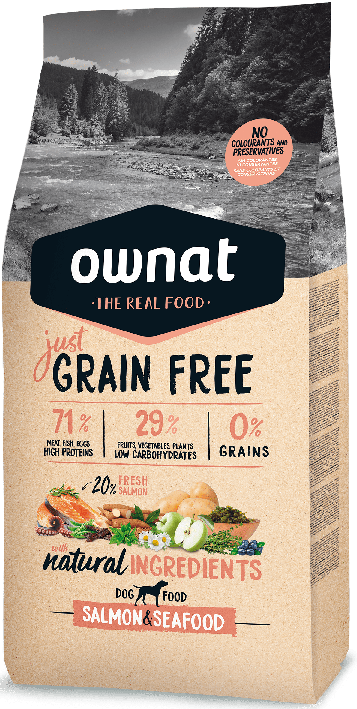 OWNAT JUST GRAIN FREE SALMON 14KG