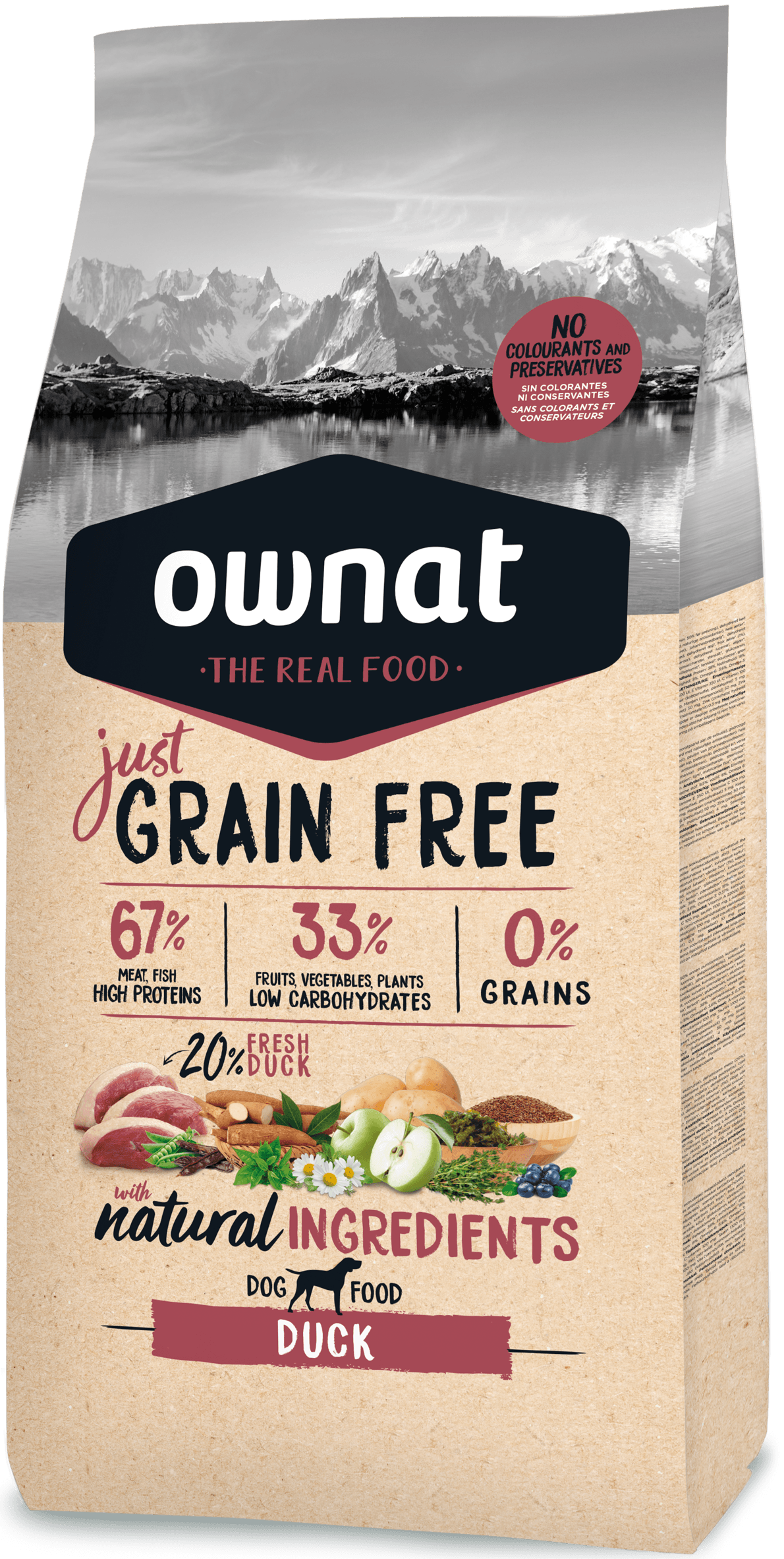 OWNAT JUST GRAIN FREE PATO 14KG