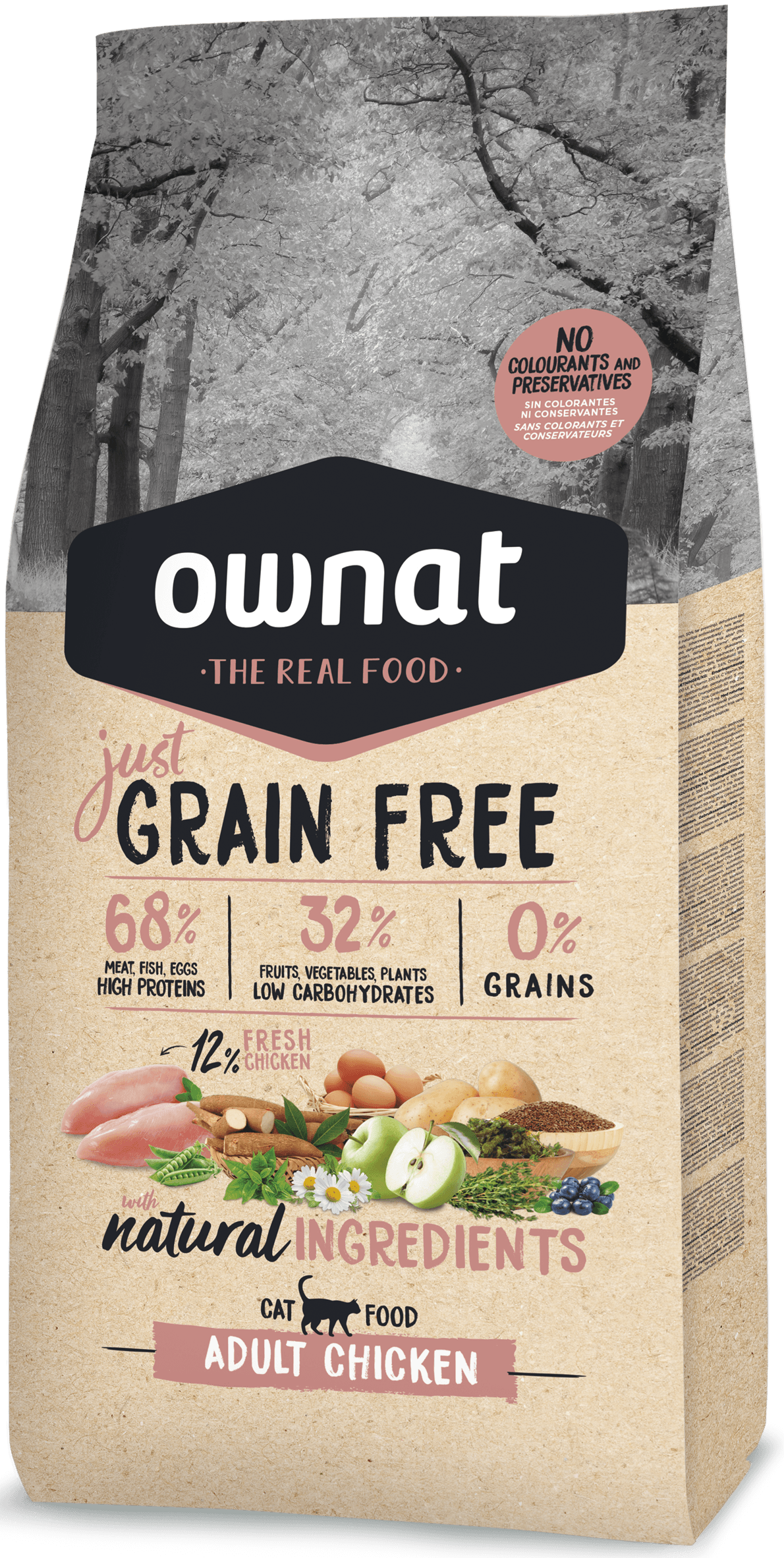 OWNAT JUST GRAIN FREE POLLO 1KG (GATO)