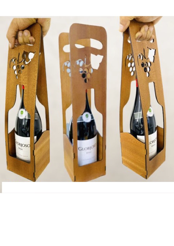 Caja de madera personalizada para botellas de vino