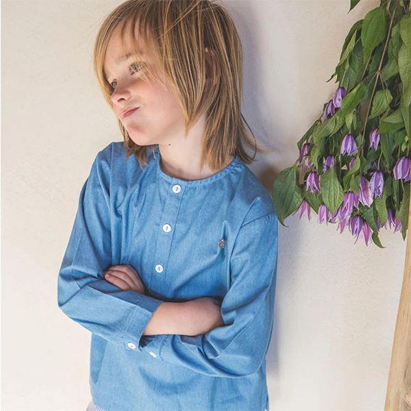 Camisa niño denim