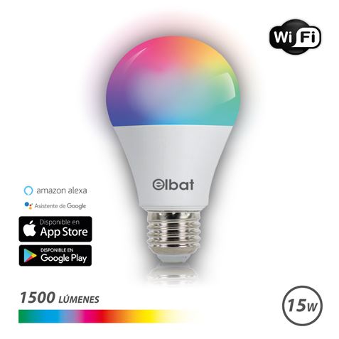 BOMBILLA LED SMART WIFI A65 RGB