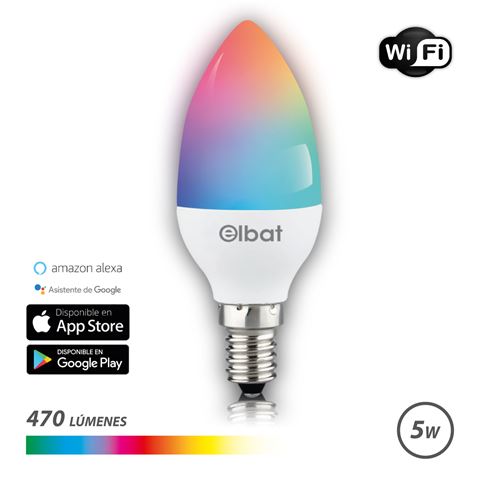 BOMBILLA LED SMART WIFI VELA C37 RGB