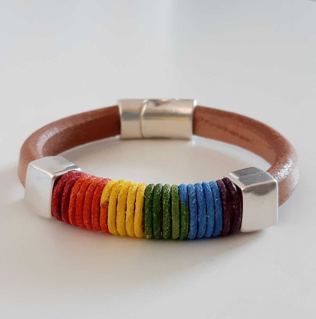 Pulsera Roque Nublo Rainbow - Marrón