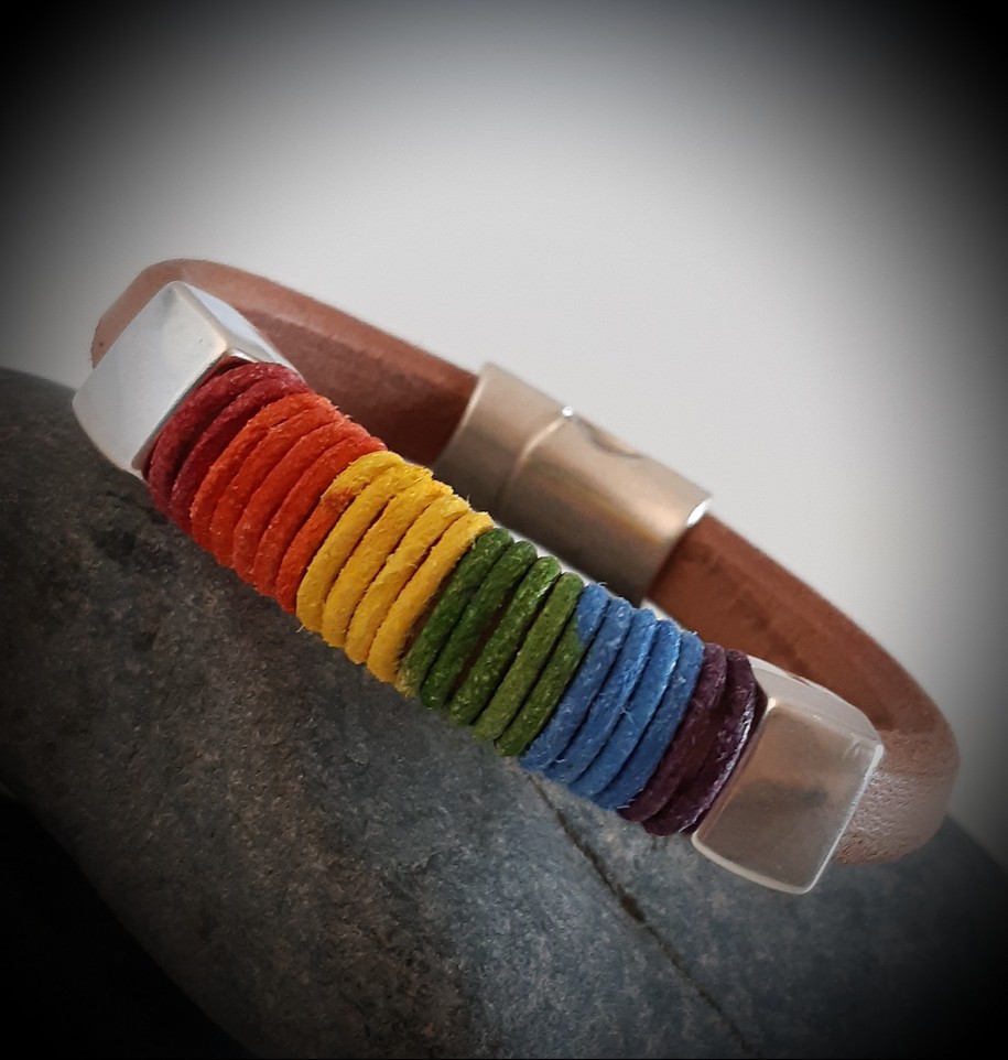 Pulsera Roque Nublo Rainbow - Marrón