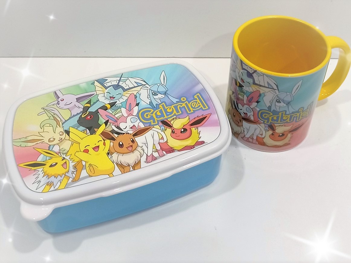 Tuper y taza ceramina pokemon