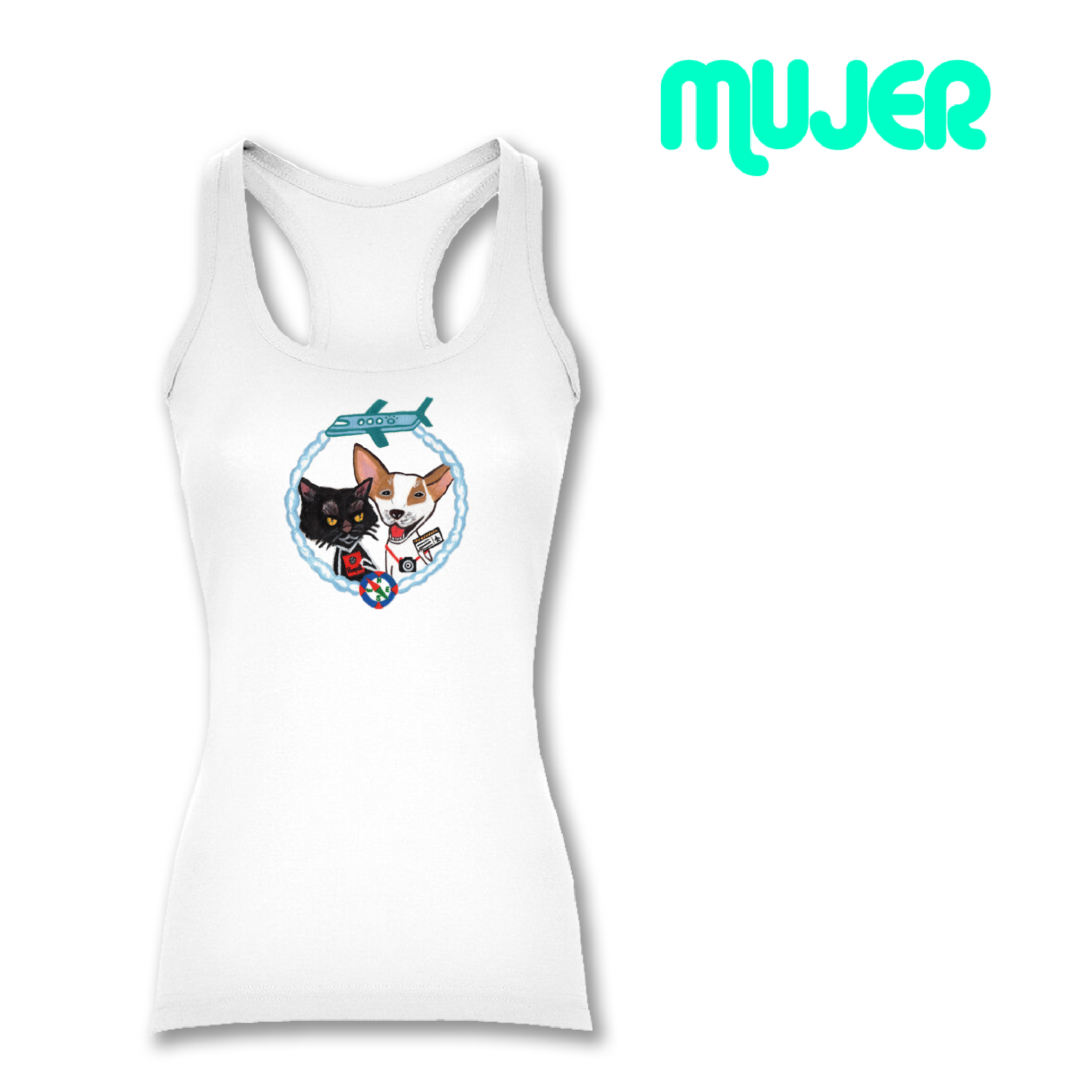 Camiseta Mujer tipo nadadora Diseños Mikimimi