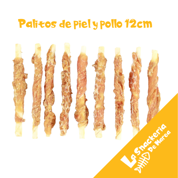 PALITOS DE PIEL Y POLLO 12CM