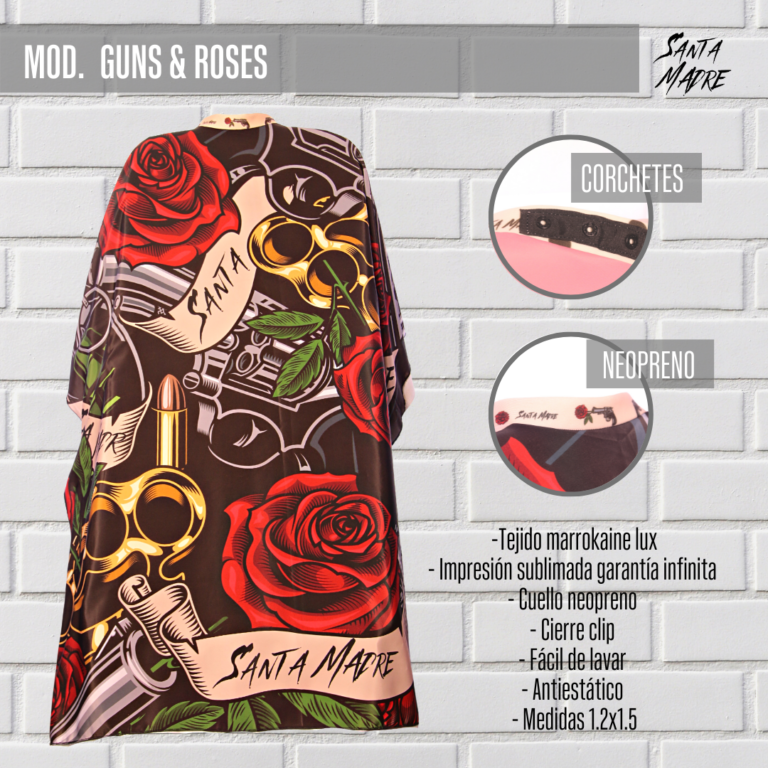 CAPA DE CORTE SANTA MADRE MOD. GUNS & ROSES