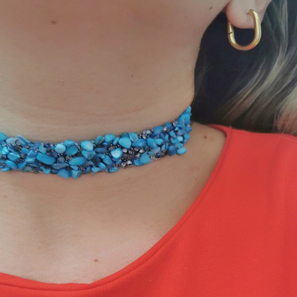 Choker turquesa