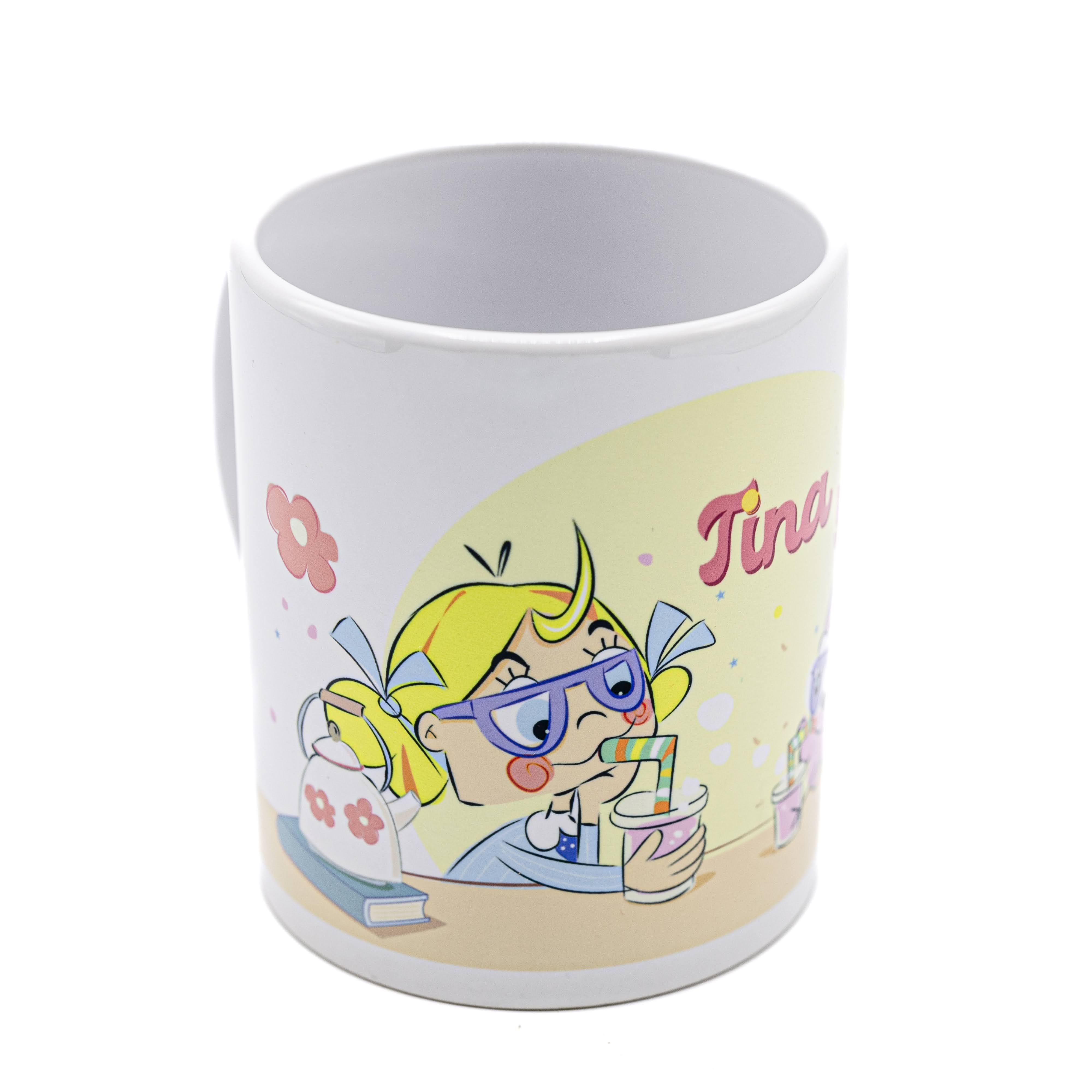 Taza de Tina y Ro comiendo. (Merchandising). 