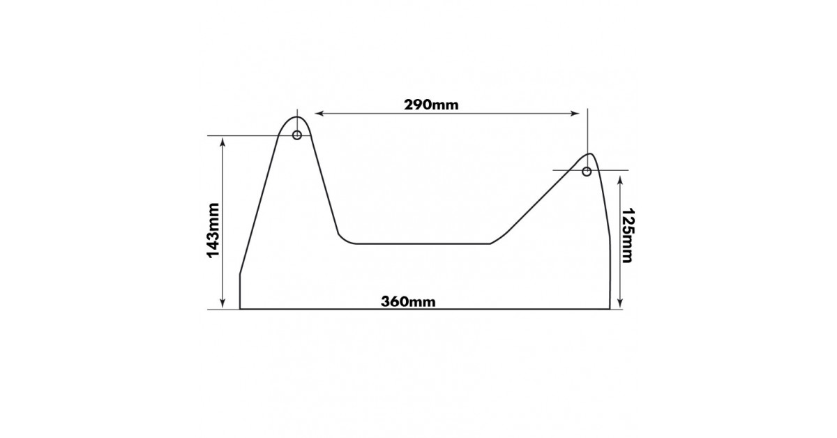 FIJACIONES LATERALES BAJAS GT2i 3MM 360MM