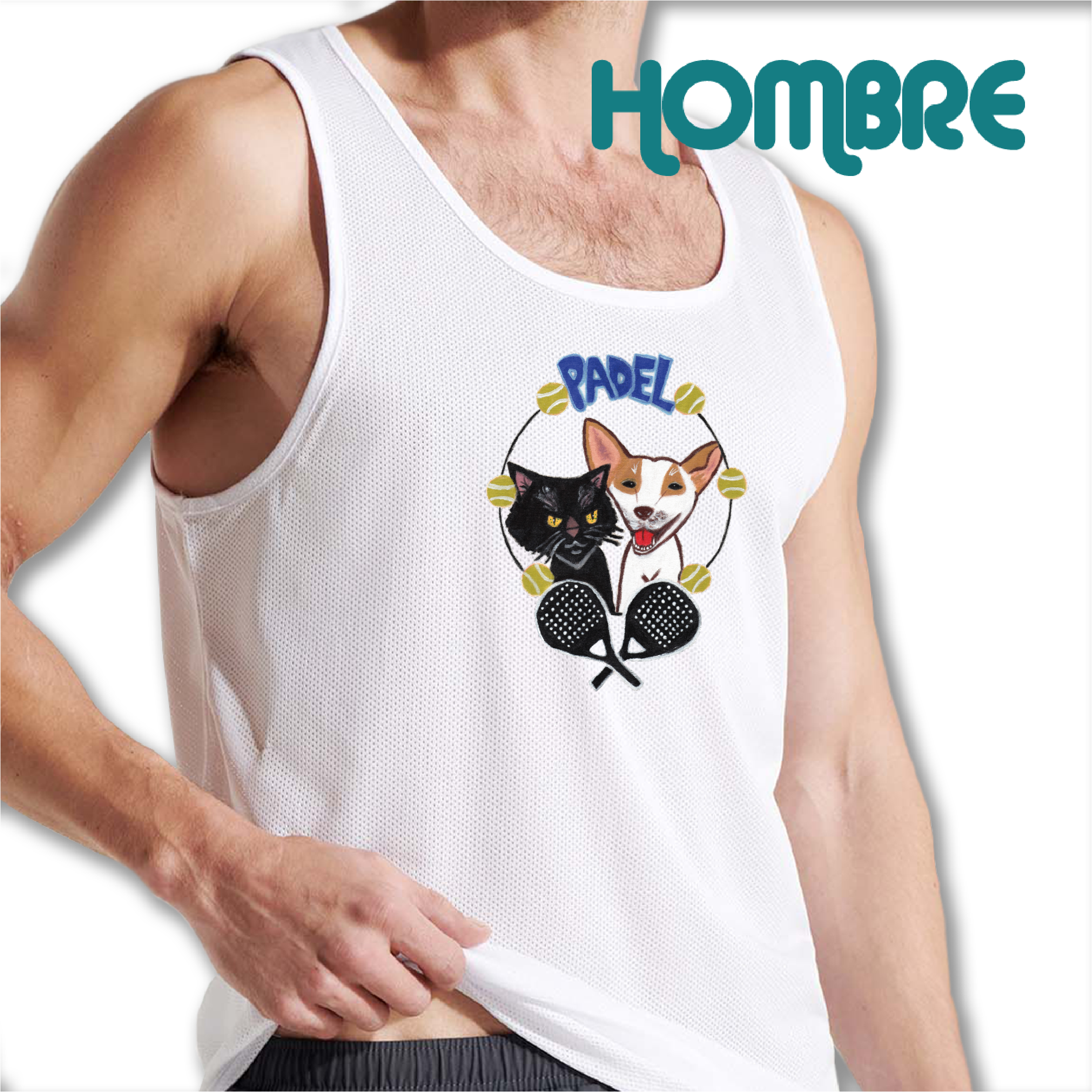 Camiseta Deportiva sin mangas Hombre Mikimimi